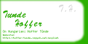 tunde hoffer business card